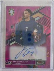 Jack Grealish [Fuchsia Lava Refractor] #BCA-JG Soccer Cards 2023 Topps Finest Road to UEFA EURO Autograph Prices