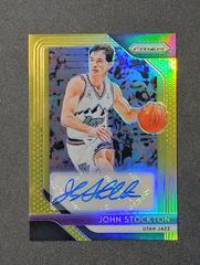John Stockton [Gold Prizm] Basketball Cards 2018 Panini Prizm Signatures Prices