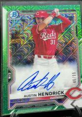 Austin Hendrick [Green Refractor] #BMA-AH Baseball Cards 2021 Bowman Chrome Mega Box Mojo Autographs Prices