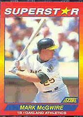 Mark McGwire Baseball Cards 1992 Score Superstars Prices