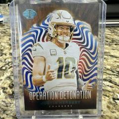 Justin Herbert [Red Blue] #8 Football Cards 2023 Panini Illusions Operation Detonation Prices