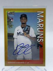 Edward Cabrera [Gold] Baseball Cards 2022 Topps Archives Snapshots Autographs Prices