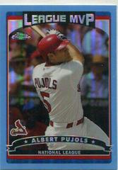 Albert Pujols [Blue Refractor] #273 Baseball Cards 2006 Topps Chrome Prices