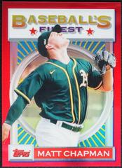 Matt Chapman [Red Refractor] #170 Baseball Cards 2020 Topps Finest Flashbacks Prices