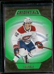Cole Caufield [Green] #44 Hockey Cards 2022 Upper Deck Credentials Prices