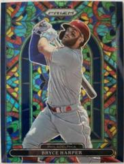 Bryce Harper [Navy Blue Kaleidoscope Prizm] #SG-4 Baseball Cards 2022 Panini Prizm Stained Glass Prices