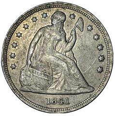 1841 Coins Seated Liberty Dollar Prices