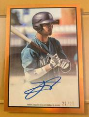Julio Rodriguez [Autograph Chrome Orange Refractor] Baseball Cards 2019 Bowman Heritage Prices