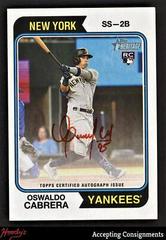 Oswaldo Cabrera [Special Edition Red Ink] #ROA-OC Baseball Cards 2023 Topps Heritage Real One Autographs Prices
