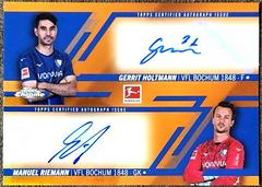 Gerrit Holtmann, Manuel Riemann [Orange] Soccer Cards 2022 Topps Chrome Bundesliga Dual Autographs Prices