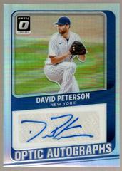 David Peterson [Holo] #OA-DP Baseball Cards 2021 Panini Donruss Optic Autographs Prices