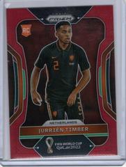 Jurrien Timber [Red] #156 Soccer Cards 2022 Panini Prizm World Cup Prices