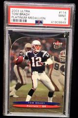 Tom Brady [Platinum Medallion] Football Cards 2003 Ultra Prices