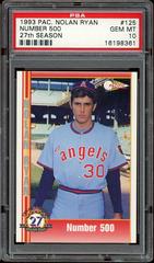 Number 500 #125 Baseball Cards 1993 Pacific Nolan Ryan 27th Season Prices