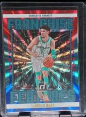 LaMelo Ball [Red Blue] #12 Basketball Cards 2023 Panini Donruss Franchise Features Prices