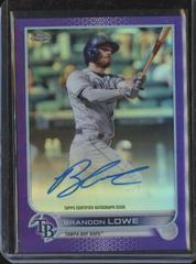Brandon Lowe [Purple] #CVA-BL Baseball Cards 2022 Topps Chrome Veteran Autographs Prices