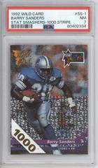 Barry Sanders [1000 Stripe] Football Cards 1992 Wild Card Stat Smashers Prices