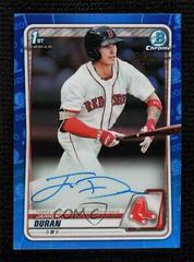 Jarren Duran #BSPA-JD Baseball Cards 2020 Bowman Sapphire Autographs Prices