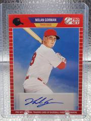 Nolan Gorman [Red] #PS-NG1 Baseball Cards 2021 Pro Set Autographs Prices