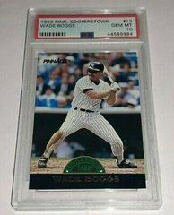 Wade Boggs #13 Baseball Cards 1993 Pinnacle Cooperstown Prices