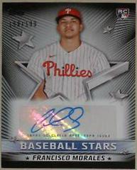 Francisco Morales [Black] Baseball Cards 2022 Topps Update Stars Autographs Prices