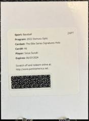 Seiya Suzuki [Holo] Baseball Cards 2022 Panini Donruss Optic Elite Series Signatures Prices