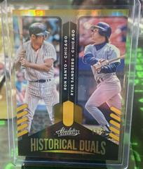 Ron Santo, Ryne Sandberg [Spectrum Gold] #HD-RR Baseball Cards 2022 Panini Absolute Historical Duals Prices