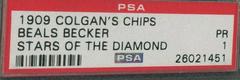 Beals Becker Baseball Cards 1909 Colgan's Chips Stars of the Diamond Prices
