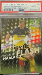 Erling Haaland [Gold Refractor] Soccer Cards 2019 Topps Chrome UEFA Champions League Footballer Flash Prices