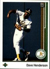 Dave Henderson #174 Baseball Cards 1989 Upper Deck Prices