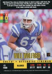 Will Wolford Football Cards 1995 Panini Donruss Red Zone Prices