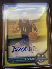Boo Buie [Yellow Refractor] Basketball Cards 2021 Bowman University Chrome Autographs Prices