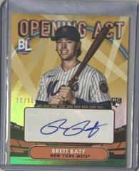 Brett Baty [Gold] Baseball Cards 2023 Topps Big League Opening Act Autographs Prices