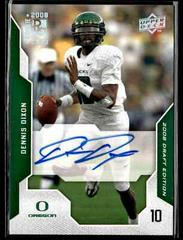Dennis Dixon [Autograph Gold] Football Cards 2008 Upper Deck Draft Edition Prices