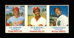 Henderson, Montanez, Munson [Hand Cut Panel] Baseball Cards 1975 Hostess Prices