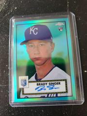Brady Singer [Aqua] #PA-BS Baseball Cards 2021 Topps Chrome Platinum Anniversary Autographs Prices