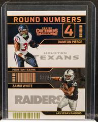 Dameon Pierce, Zamir White [Gold] #RN-PW Football Cards 2022 Panini Contenders Round Numbers Prices