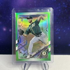 A. J. Puk [Green Refractor] #90 Baseball Cards 2021 Topps Chrome Ben Baller Prices