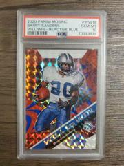 Barry Sanders [Reactive Blue] #WW18 Football Cards 2020 Panini Mosaic Will to Win Prices