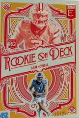 Sam Howell [Orange] #RD-4 Football Cards 2022 Panini Donruss Elite Rookie on Deck Prices
