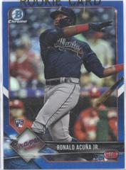 Ronald Acuna Jr. [Blue Refractor] #40 Baseball Cards 2018 Bowman Chrome Prices