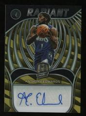 Anthony Edwards [Gold] #RSI-AED Basketball Cards 2021 Panini Spectra Radiant Signatures Prices