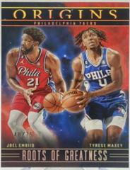 Joel Embiid / Tyrese Maxey [Red] #12 Basketball Cards 2023 Panini Origins Roots of Greatness Prices