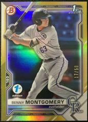 Benny Montgomery [Gold Foil] #BD-84 Baseball Cards 2021 Bowman Draft 1st Edition Prices