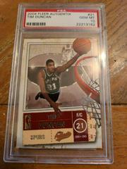 Tim Duncan Basketball Cards 2004 Fleer Authentix Prices