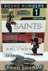 Chris Olave, Drake London [Silver] #RN-OL Football Cards 2022 Panini Contenders Round Numbers Prices