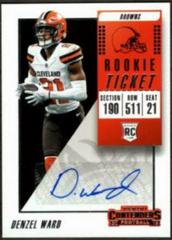 Denzel Ward Football Cards 2018 Panini Contenders Rookie Ticket Prices