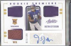 Justin Jefferson [Materials Autograph] #213 Football Cards 2020 Panini Absolute Prices