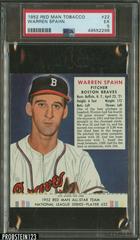 Warren Spahn Baseball Cards 1952 Red Man Tobacco Prices