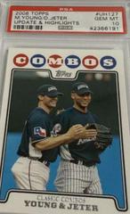 Derek Jeter, Michael Young [Black] #UH127 Baseball Cards 2008 Topps Update & Highlights Prices